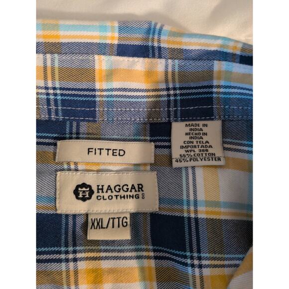 Haggar Fitted Men's Button-Down Shirt - Picture 5 of 5